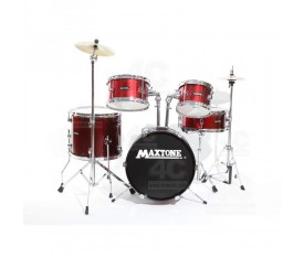 Maxtone MXC-602MR 5 Parça Metalik Kırmızı Junior Akustik Davul Seti 
