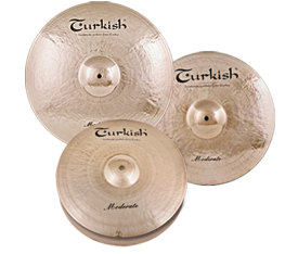 Turkish Cymbals Moderate Set  ( 14"Hihat, 16"Crash, 20"Ride + Bag)