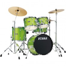 TAMA ST50H6C-LGS Stagestar Lime Green Sparkle 5 Parça (20B/10T/12T/14F/14S) Aksamlı ve Zilli Akustik Davul Seti