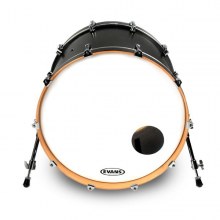 Evans Deri 22" Resonat Smooth Kick Beyaz Ön Delikli Tek Kat (7,5 Mil)