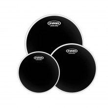Evans ETP-ONX2-F 3'lü Onyx Siyah Fusion Coated Tom Deri Seti