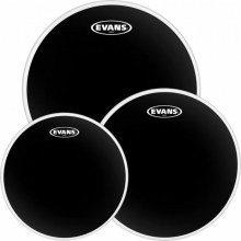 Evans ETPCHR-R 3'lü Black Chrome Rock Clear Tom Deri Seti
