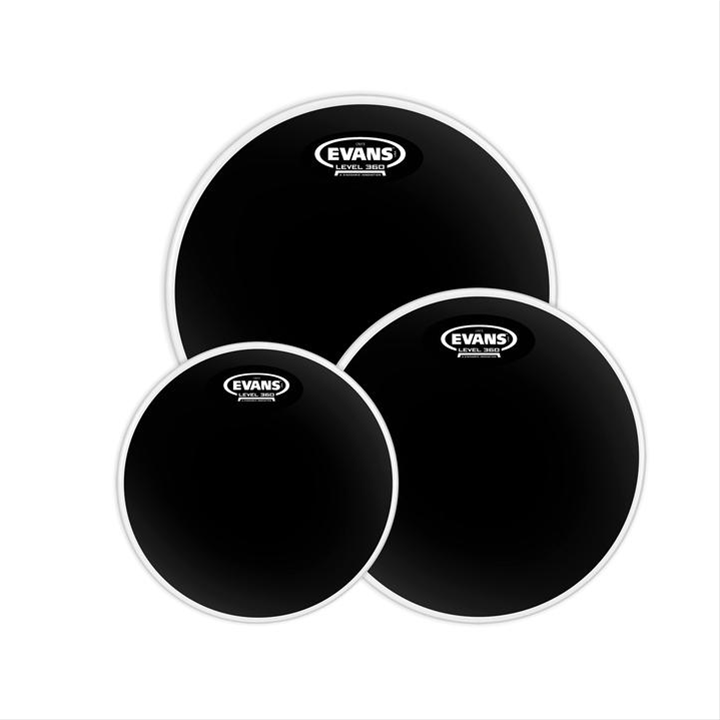 Evans ETPCHR-S 3'lü Black Chrome Standart Clear Tom Deri Seti
