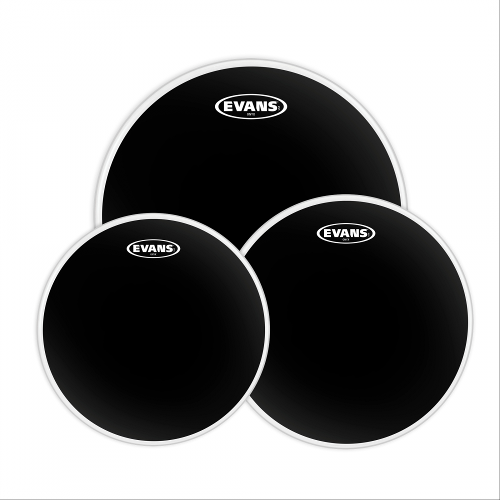 Evans ETP-ONX2-S 3'lü Onyx Siyah Standart Coated Tom Deri Seti