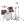 PEARL MT564/C-D747 Midtown Matte Red 4 Parça (16B/10T/13F/13S) Akustik Davul Seti