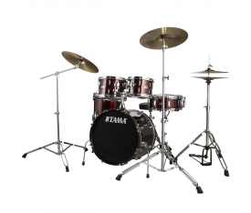 TAMA SG58H6C-WR - Stagestar Wine Red 5 Parça (18B/10T/12T/14F/14S) Aksamlı & Zilli Akustik Davul Seti