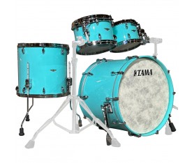 TAMA TW42RZS-GAQ STAR Walnut Grand Aqua Blue 4 Parça (22B/10T/12T/16F) Akustik Davul Seti