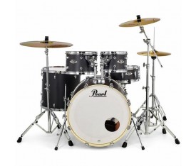 PEARL EXX725SBR/C761 - Export EXX Satin Black 5 Parça (22B/10T/12T/16F/14S) Aksamlı ve Zilli Akustik Davul Seti