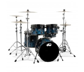 Dw Drums Collector's Series Akustik Davul (Blue Diablo Flame)