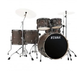 Tama IP62H6WBN-WLW - Imperialstar Walnut Burl Wrap 6 Parça (22B/10T/12T/14F/16F/14S) Aksamlı Akustik Davul Seti