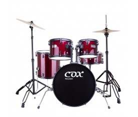 Cox CDS2-WR Bordo Akustik Davul Seti (12"+13"+14"+16"+22")