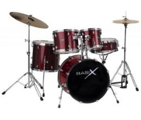 Basix F800.123 Wine Red Akustik Davul Seti