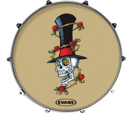 Evans INK20AMSKULL 20" Hypno Skull Bas Davul Ön Derisi