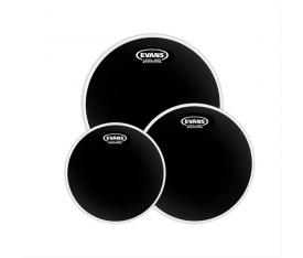 Evans Deri Seti 10"+12"+14" Black Chrome Tom Clear Fusion Kit Çift Kat (14,5 Mil)