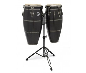LATIN PERCUSSION LPH646-SBB 10'' & 11'' Highline Serisi Satin Black Conga Seti