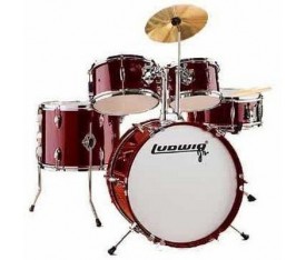 Ludwig LJR1064 Çocuklar İçin Accent Wine Kırmızı Akustik Davul Seti