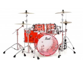 PEARL CRB524P/C731 Crystal Beat Ruby Red 4 Parça (22B/10T/12T/16F) Akrilik Davul Seti