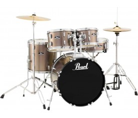 PEARL RS585C/C707 - Roadshow Bronze Metallic 5 Parça (18B/10T/12T/14F/13S) Aksamlı & Zilli Akustik Davul Seti