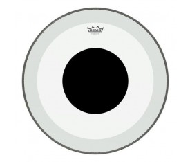 REMO P3-1322-10- Powerstroke® P3 Şeffaf Top Black Dot™ 22" Bas Davul Derisi