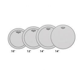 REMO PP-0110-PS ProPack 10/12/14 Pinstripe Şeffaf + 14" Ambassador Kumlu Deri Seti