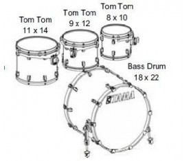 TAMA SM42FBNS-GRP Starclassic Maple Serisi 4 Parça Akustik Davul Seti