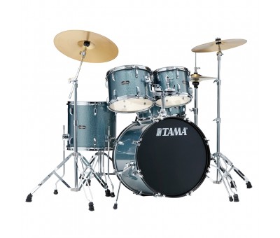 TAMA ST50H6C-SEM Stagestar Sea Blue Mist 5 Parça (20B/10T/12T/14F/14S) Aksamlı ve Zilli Akustik Davul Seti