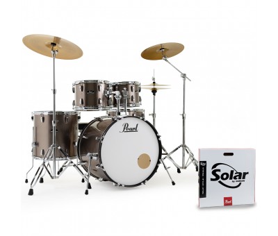 PEARL RS525SBC/C707 Roadshow Bronze Metallic 5 Parça (22B/10T/12T/16F/14S) Aksamlı ve Sabian Solar Zilli Akustik Davul Seti