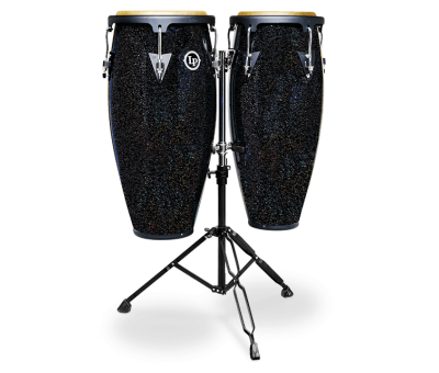 LATIN PERCUSSIN LPA646-BM LP® Aspire® Santana 10" ve 11" Black Magic Çift Conga Sehpalı Conga Set