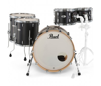 PEARL PMX925XSP/C339 Professional Matte Caviar Black 5 Parça (22B/10T/12T/14F/16F) Akustik Davul Seti