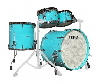 TAMA TW42RZS-GAQ STAR Walnut Grand Aqua Blue 4 Parça (22B/10T/12T/16F) Akustik Davul Seti