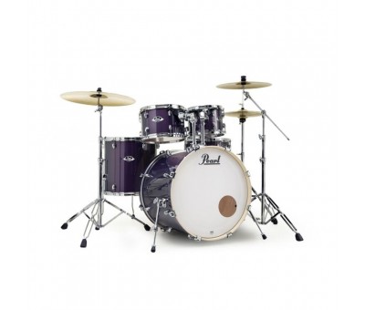 PEARL EXX725SBR/C737 - Export EXX \`Purple Nebula\` 5 Parça (22B/10T/12T/16F/14S) Aksamlı & Zilli Akustik Davul Seti