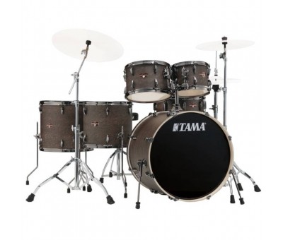 Tama IP62H6WBN-WLW - Imperialstar Walnut Burl Wrap 6 Parça (22B/10T/12T/14F/16F/14S) Aksamlı Akustik Davul Seti