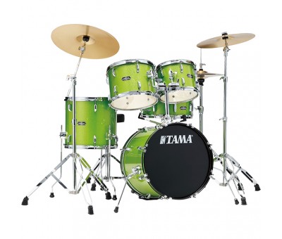 TAMA ST50H6C-LGS Stagestar Lime Green Sparkle 5 Parça (20B/10T/12T/14F/14S) Aksamlı ve Zilli Akustik Davul Seti