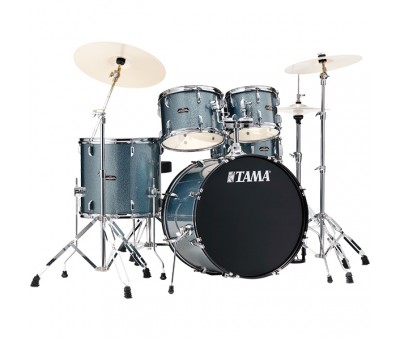 TAMA ST50H6-SEM Stagestar Sea Blue Mist 5 Parça (20B/10T/12T/14F/14S) Aksamlı Akustik Davul Seti