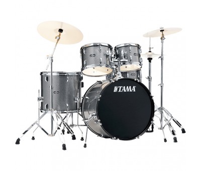 TAMA ST50H6-CSS Stagestar Cosmic Silver Sparkle 5 Parça (20B/10T/12T/14F/14S) Aksamlı Akustik Davul Seti