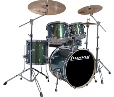 Ludwig Element Evolution LCEE20018 Emerald Green Sparkle Bateri Seti