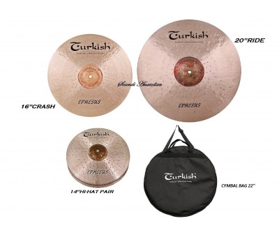 Turkish Cymbals Ephesus Set (14"Hihat,16"Crash,20"Ride )  