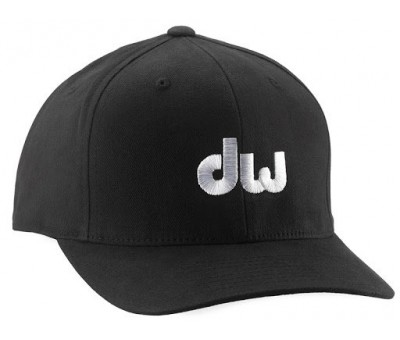 DW Black Flex Fit Şapka - Beyaz Logo L/LX