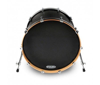 Evans Deri 16" Eq3 Resonant Kick Siyah Ön Ringli-Deliksiz Tek Kat (10 Mil)