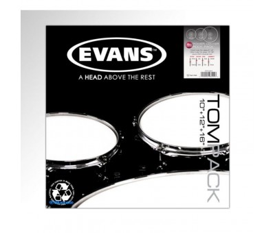 Evans ETP-PC1CLR-R 3'lü Power Center Rock Clear Tom Deri Seti