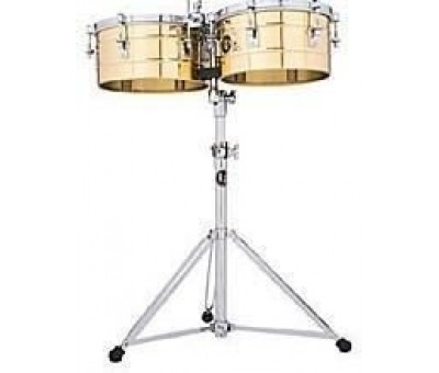 LATIN PERCUSSION LP257-B 14'' & 15'' Tito Puente Commemorative Solid Brass Timbal Seti