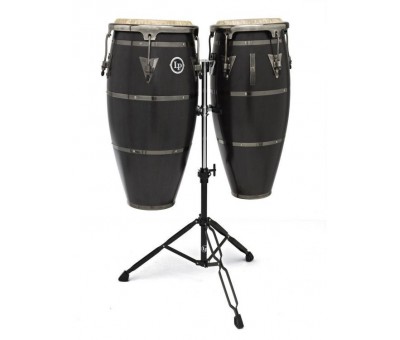 LATIN PERCUSSION LPH646-SBB 10'' & 11''  Highline Serisi Satin Black Conga Seti