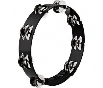 Meinl HTT10BK Stainless Steel Jingle 1-Row 8" Tour Tamburin (Siyah)