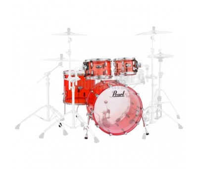 Pearl CRB504P/C731 Crystal Beat Acrylic Ruby Red, Fusion Davul Seti