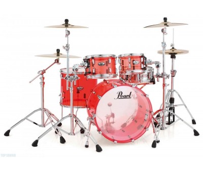 PEARL CRB504P/C731 - Crystal Beat Ruby Red 4 Parça (20B/10T/12T/14F) Akrilik Davul Seti