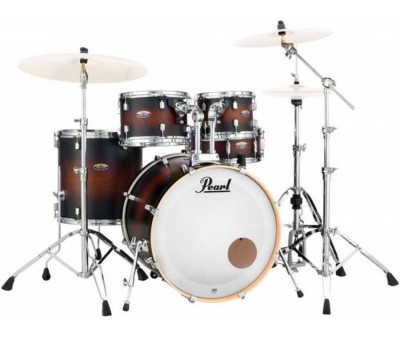 PEARL DMP905/C261 - Decade Maple Gloss Deep Red Burst 5 Parça (20B/10T/12T/14F/14S) Aksamlı Akustik Davul Seti