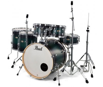 PEARL DMP926S/C213 - Decade Maple Deep Forest Burst 6 Parça (22B/10T/12T/14F/16F/14S) Aksamlı Akustik Davul Seti