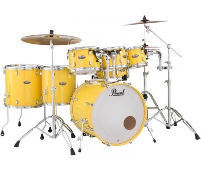 PEARL DMP926S/C228 - Decade Maple Solid Yellow 6 Parça (22B/10T/12T/14T/16T/14S) Aksamlı Akustik Davul Seti