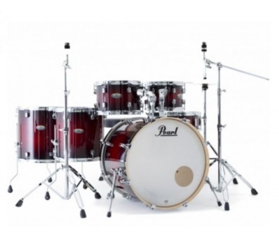 PEARL DMP926S/C261 - Decade Maple Gloss Deep Red Burst 6 Parça (22B/10T/12T/14F/16F/14S) Aksamlı Akustik Davul Seti