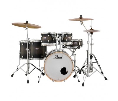 PEARL DMP926S/C262 - Decade Maple Satin Black Burst 6 Parça (22B/10T12T/14F/16F/14S) Aksamlı Akustik Davul Seti